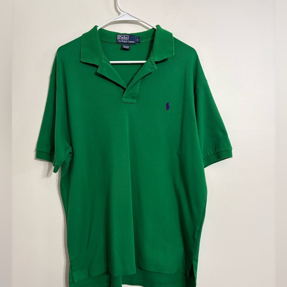 Polo by Ralph Lauren Classic Green Polo Shirt Size Large